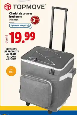 TOPMOVE Chariot de courses isotherme