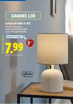 Lidl Lampe de table à LED offre
