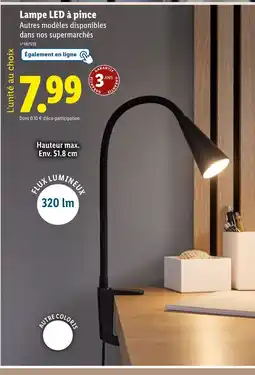Lidl Lampe LED à pince offre
