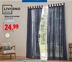 Lidl LIVARNO Rideaux en lin mélangé offre