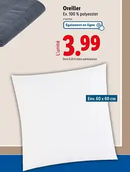 Lidl Oreiller offre