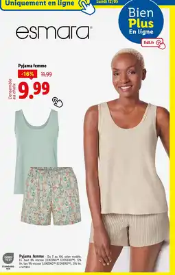 Lidl Pyjama femme offre