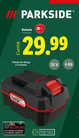 Lidl PARKSID Batterie offre
