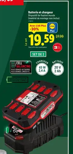 Lidl Batterie et chargeur offre