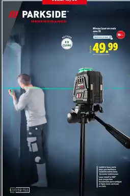 Lidl PARKSIDE Niveau laser en croix sans fil offre