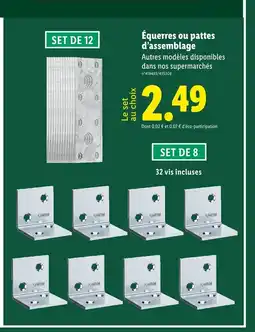 Lidl Équerres ou pattes d'assemblage offre