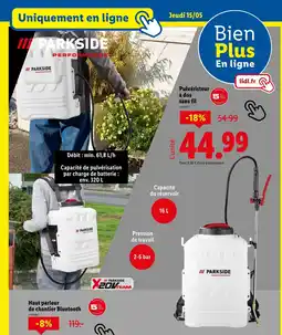 Lidl PARKSIDE Pulvéristeur à dos sans fil offre