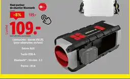 Lidl Haut parleur de chantier Bluetooth offre