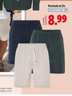 Lidl Bermuda en lin offre
