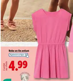 Lidl Robe en lin enfant offre