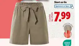 Lidl Short en lin offre