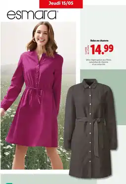 Lidl ESMARA Robe en chanvre offre