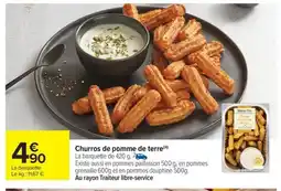 Carrefour Drive Churros de pomme de terre offre
