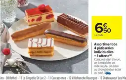 Carrefour Drive Assortiment de 4 pâtisseries individuelles +1 offerte offre