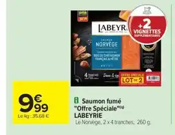 Carrefour Drive LABEYRIE Saumon fumé Offre Spéciale offre