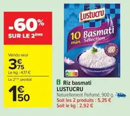 Carrefour Drive LUSTUCRU Riz basmati offre