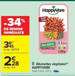 HAPPYVORE 8 Allumettes végétales