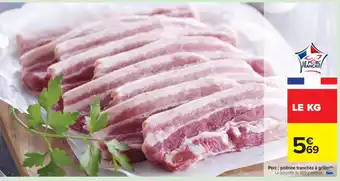 Carrefour Drive Porc: poitrine tranchée à griller offre