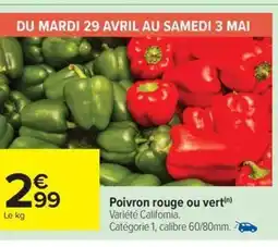 Carrefour Drive Poivron rouge ou vert offre