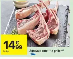 Carrefour Drive Agneau : côte à griller offre