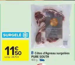Carrefour Drive PURE SOUTH CÎtes d'Agneau surgelées offre