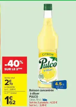 Carrefour Drive PULCO Boisson concentrée à diluer offre