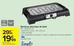 Carrefour Drive Barbecue électrique de table offre