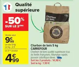 Carrefour Drive CARREFOUR Charbon de bois offre