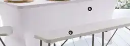 Carrefour Drive Nappe extensible blanche pour table cocktail D80 offre