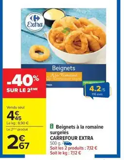 Carrefour Drive CARREFOUR EXTRA Beignets à la romaine surgelés offre