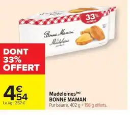 Carrefour Drive BONNE MAMAN Magdeleines offre