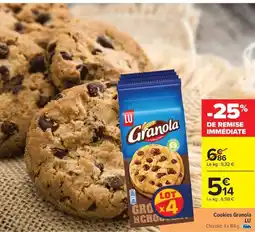 Carrefour Drive LU Cookies Granola offre