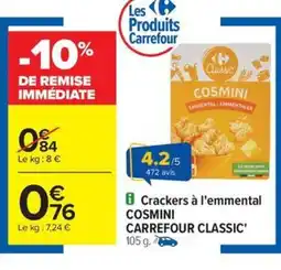 Carrefour Drive COSMINI CARREFOUR CLASSIC Crackers à l'emmental offre