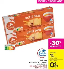 Carrefour Drive CARREFOUR CLASSIC Petit d'or offre