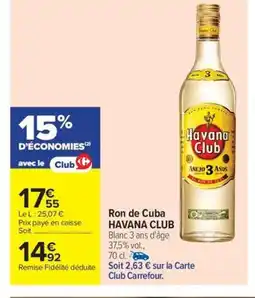 Carrefour Drive HAVANA CLUB Ron de Cuba offre
