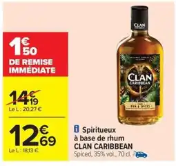 Carrefour Drive CLAN CARIBBEAN Spiritueux à base de rhum offre