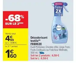 Carrefour Drive FEBREZE Désodorisant textile offre