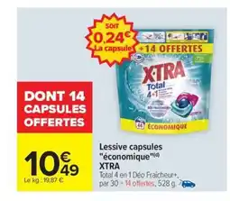 Carrefour Drive XTRA Lessive capsules économique offre