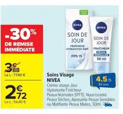 Carrefour Drive NIVEA Soins Visage offre