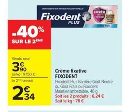 FIXODENT Crème fixative