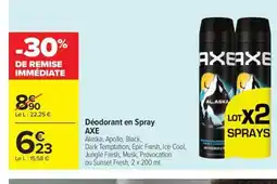 Carrefour Drive AXE Déodorant en Spray offre