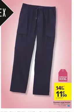 Carrefour Drive Pantalon cargo homme offre