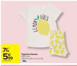 Carrefour Drive Pyjashort femme offre