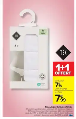 Carrefour Drive Slips unis ou fantaisies femme offre