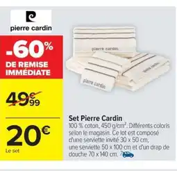 Carrefour Drive Set Pierre Cardin offre