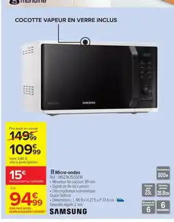 Carrefour Drive SAMSUNG Micro ondes offre