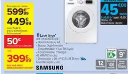 Carrefour Drive SAMSUNG Lave linge offre