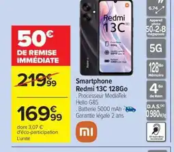 Carrefour Drive Smartphone Redmi 13C 128Go offre