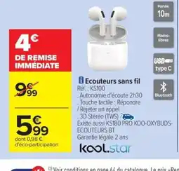 Carrefour Drive Ecouteurs sans fil offre