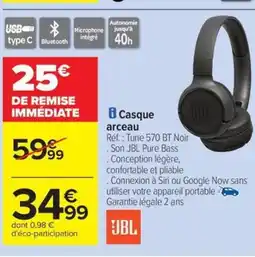 Carrefour Drive JBL Casque arceau offre